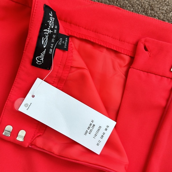 Miss selfridge split hem tailored mini skirt size US 12 - Picture 7 of 9